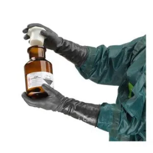 Ansell Black AlphaTec 38-514 Butyl Polymer Chemical Resistant Gloves