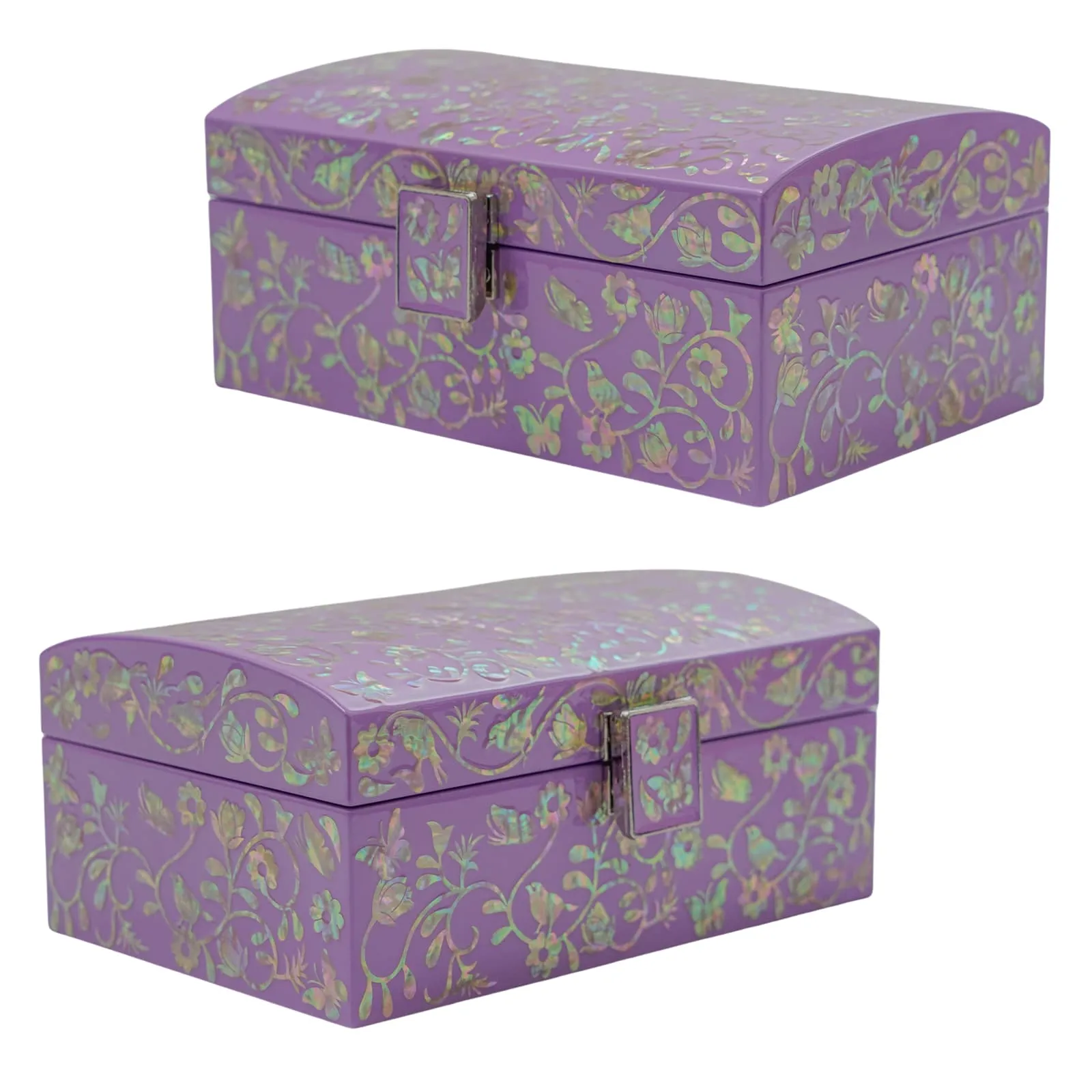 Blossom-Embossed Lavender Box