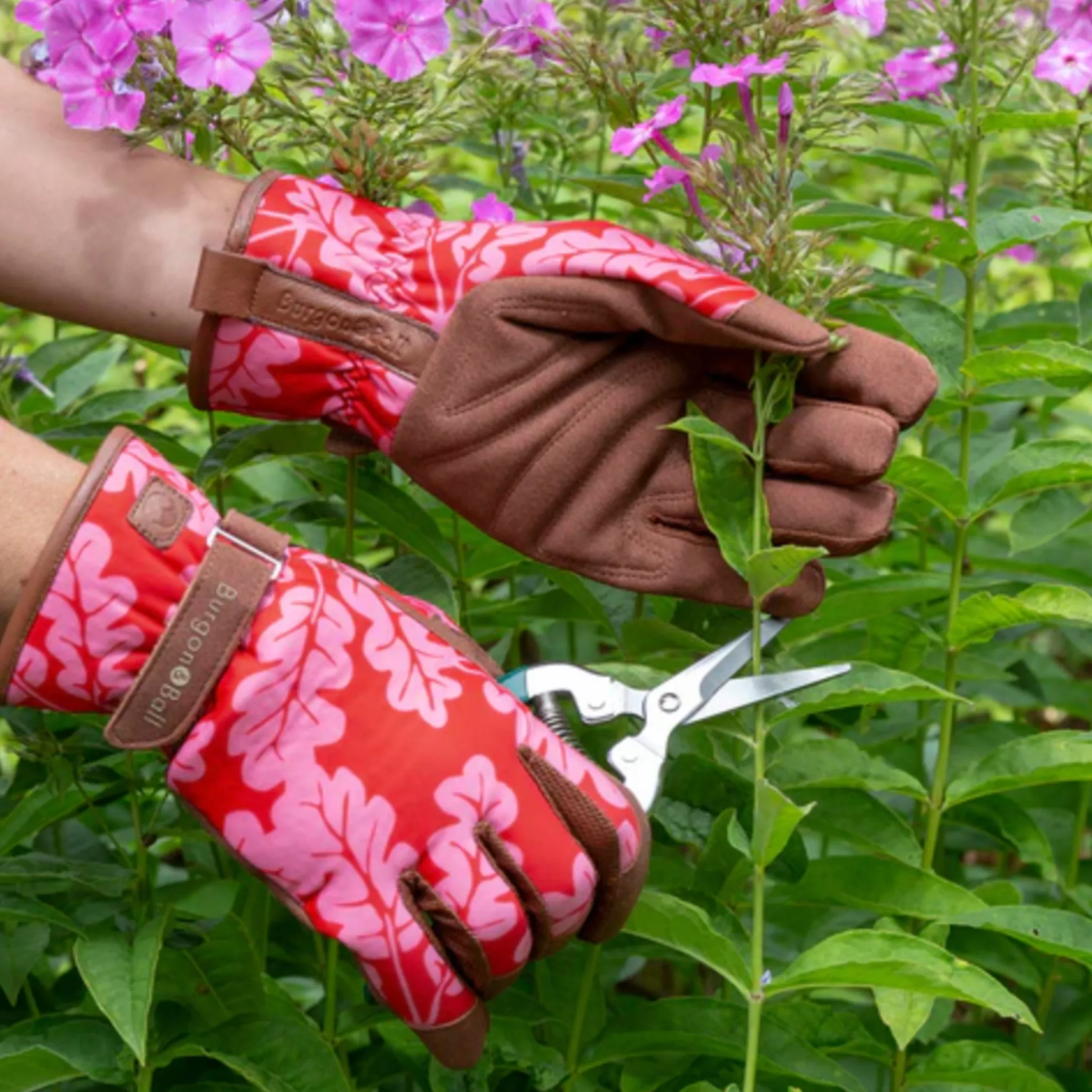 Burgon & Ball - Love The Glove OAK LEAF POPPY - Ladies Gardening Gloves