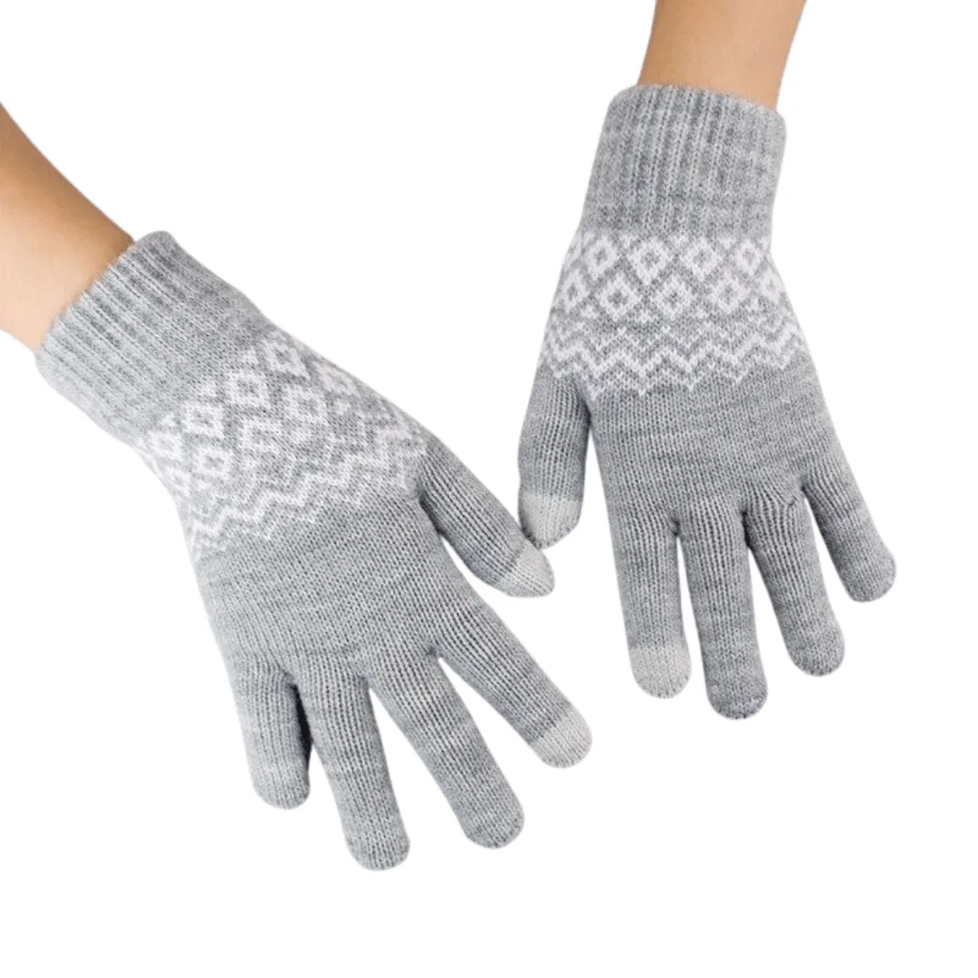 OCW Touch Screen Gloves Thick Knitted Thermal Winter Full Finger Design
