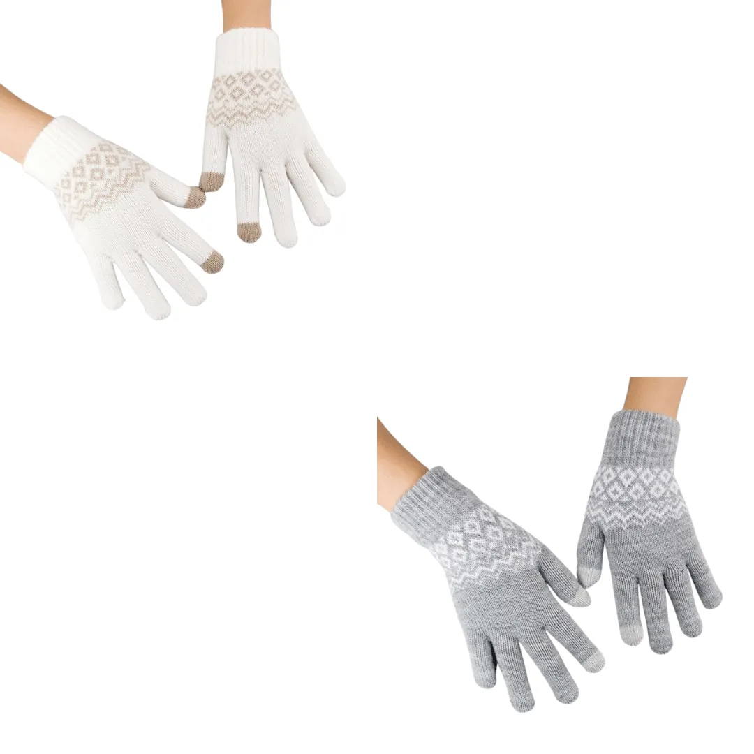 OCW Touch Screen Gloves Thick Knitted Thermal Winter Full Finger Design