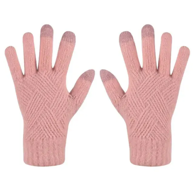 OCW Unisex Cotton Full Fingers Thick Warm Touch Screen Winter Gloves