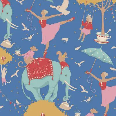 Tilda Fabrics : Jubilee: Circus Life Jubilee Blue